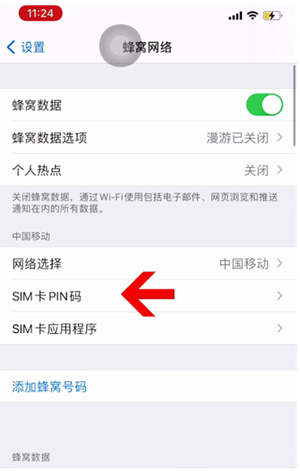 诸城苹果14维修网分享如何给iPhone14的SIM卡设置密码 